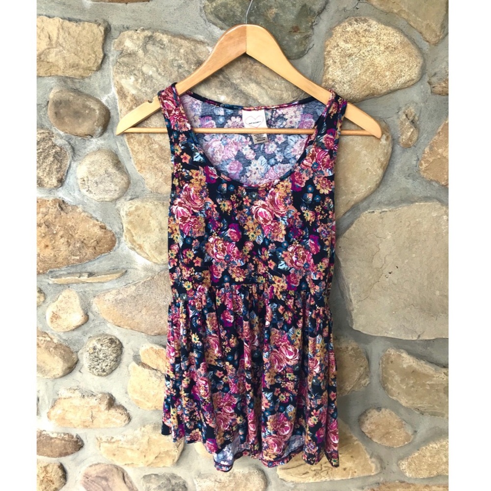 Floral babydoll tank